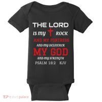Christian T S Bible Scripture Verse Psalm 182 Baby Bodysuit thumb 0