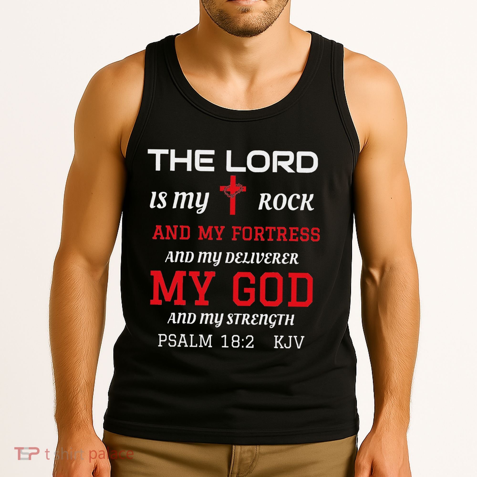 Christian T S Bible Scripture Verse Psalm 182 Tank Top