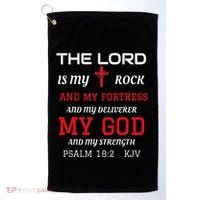 Christian T S Bible Scripture Verse Psalm 182 Golf Towel thumb 0