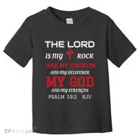 Christian T S Bible Scripture Verse Psalm 182 Toddler T-Shirt thumb 0