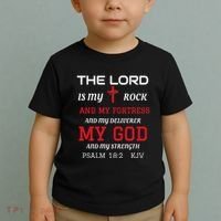 Christian T S Bible Scripture Verse Psalm 182 Toddler T-Shirt thumb 2
