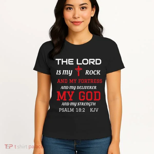 Christian T S Bible Scripture Verse Psalm 182 Women's T-Shirt