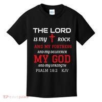Christian T S Bible Scripture Verse Psalm 182 Kids T-Shirt thumb 0