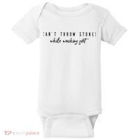 Cant Throw Stone While Washing Feet Christian Baby Bodysuit thumb 0