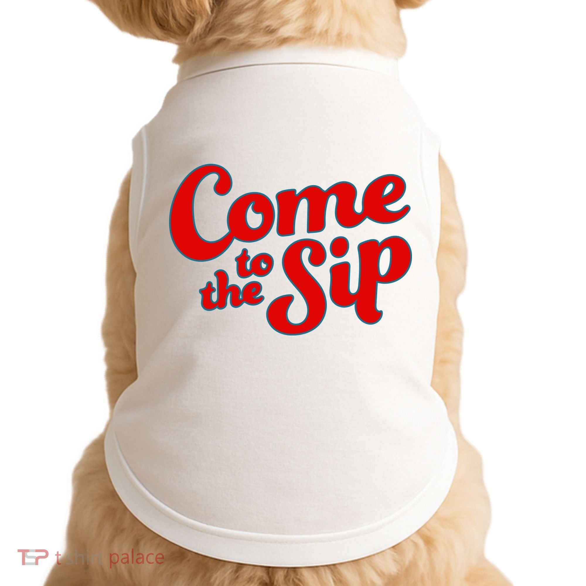 Come To The Sip Red Doggie Tank