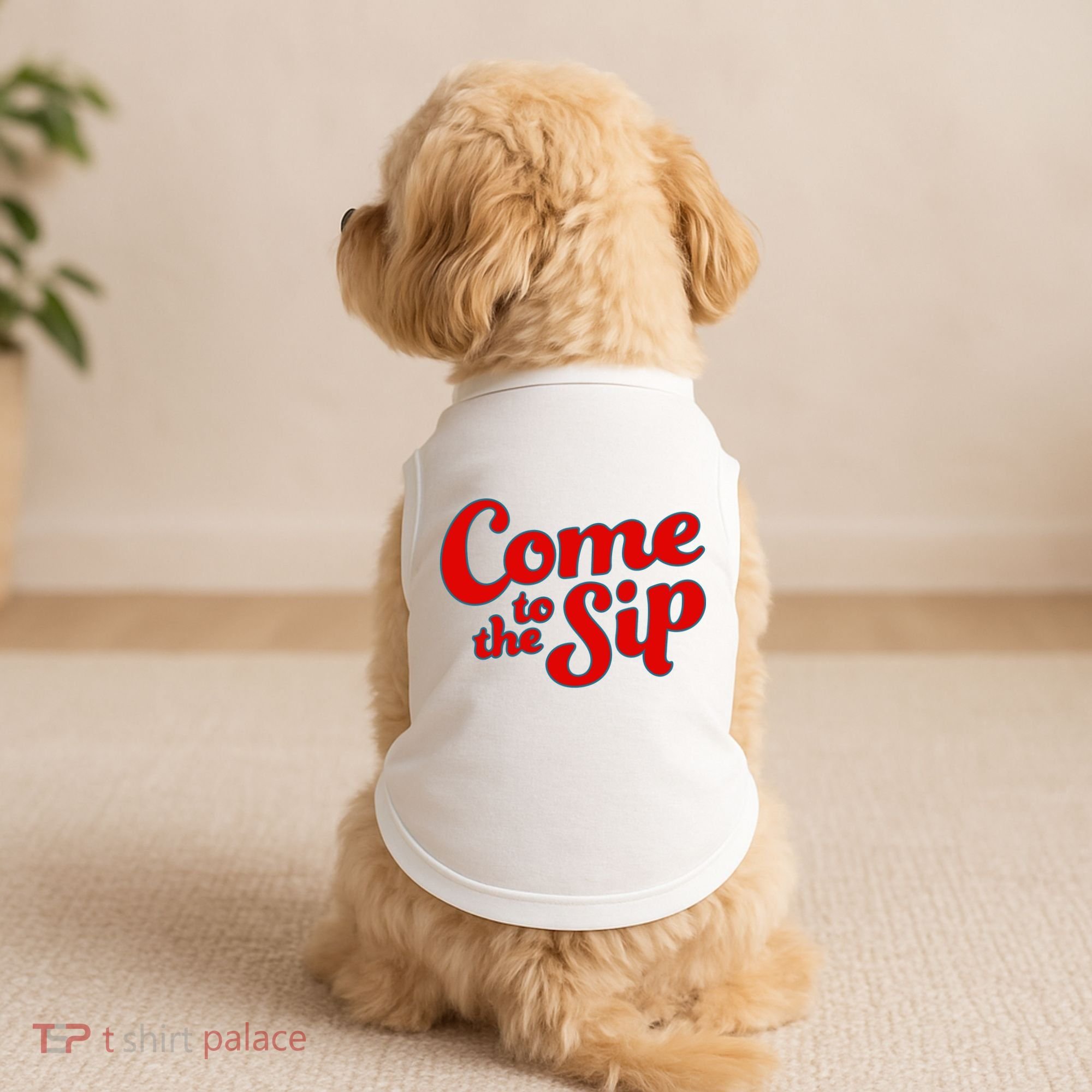Come To The Sip Red Doggie Tank