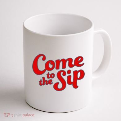 Come To The Sip Red Coffee Mug back
