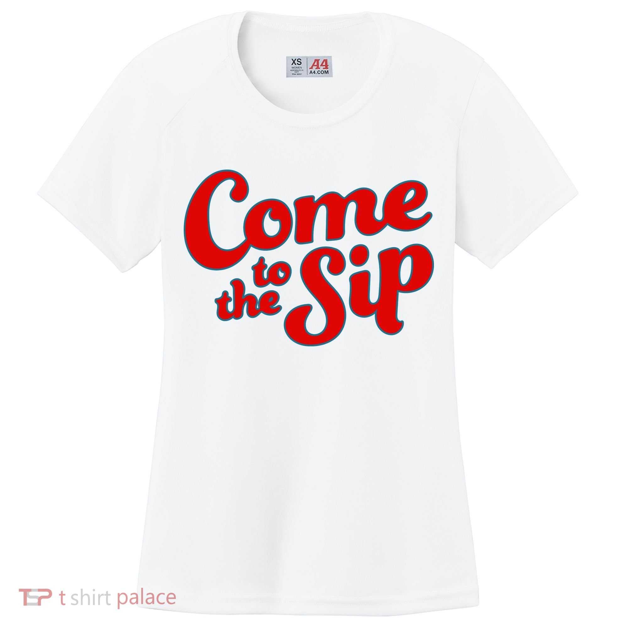 Come To The Sip Red Women's Cooling Performance Crew T-Shirt