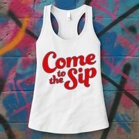 Come To The Sip Red Women's Tank Top thumb 3