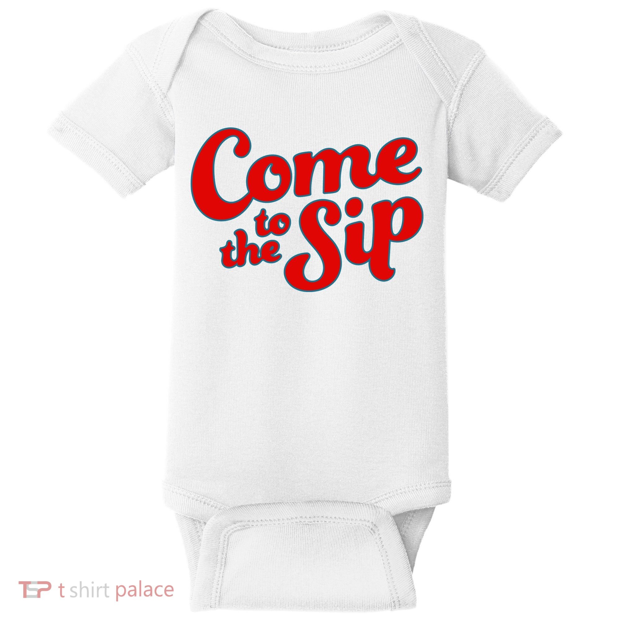 Come To The Sip Red Baby Bodysuit