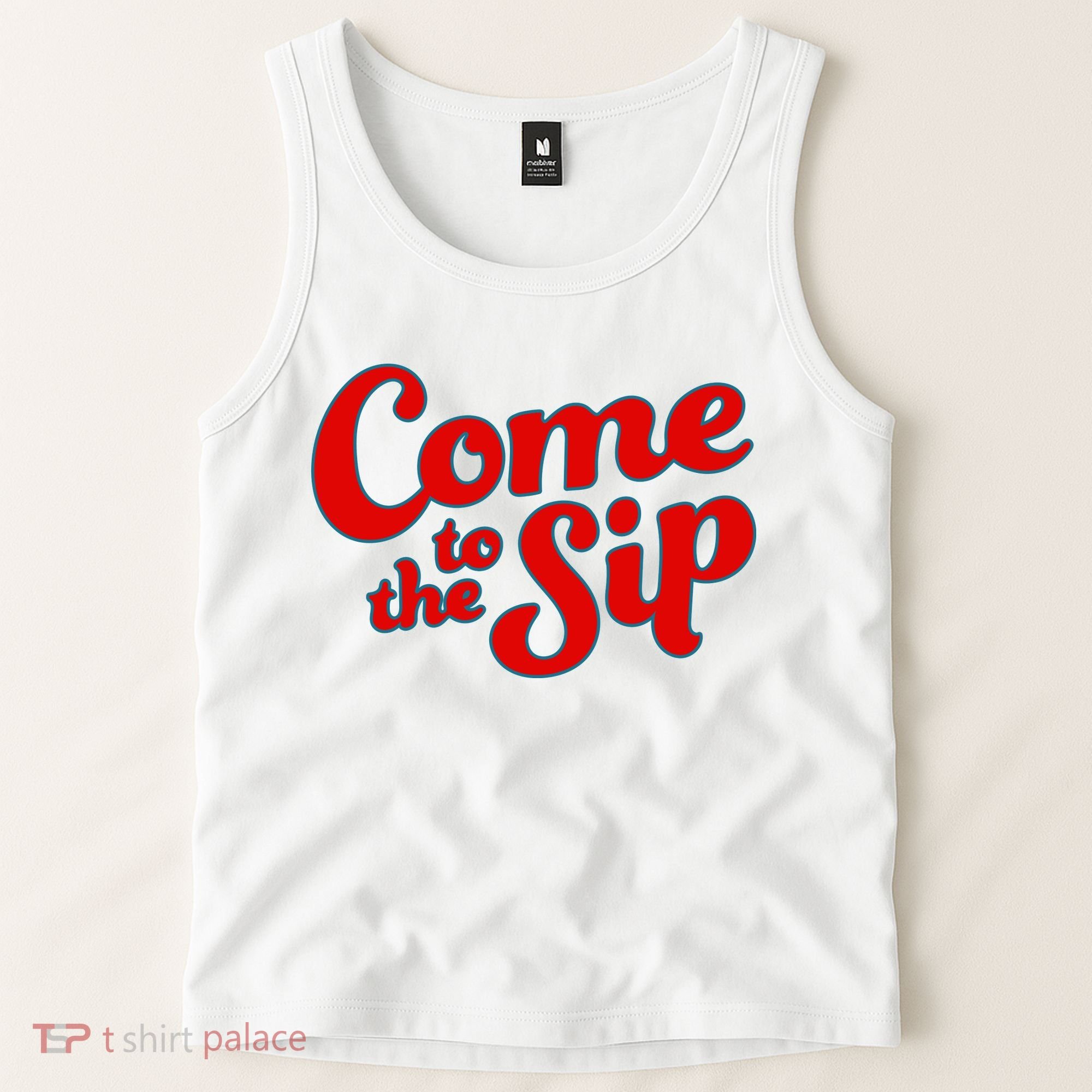 Come To The Sip Red Tank Top