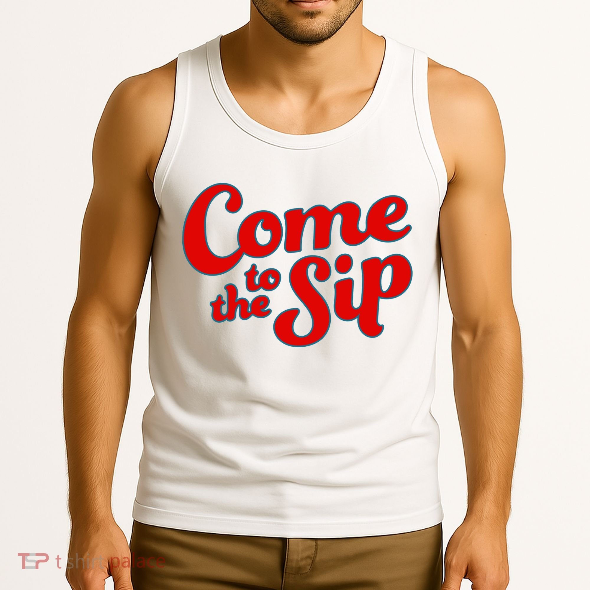 Come To The Sip Red Tank Top