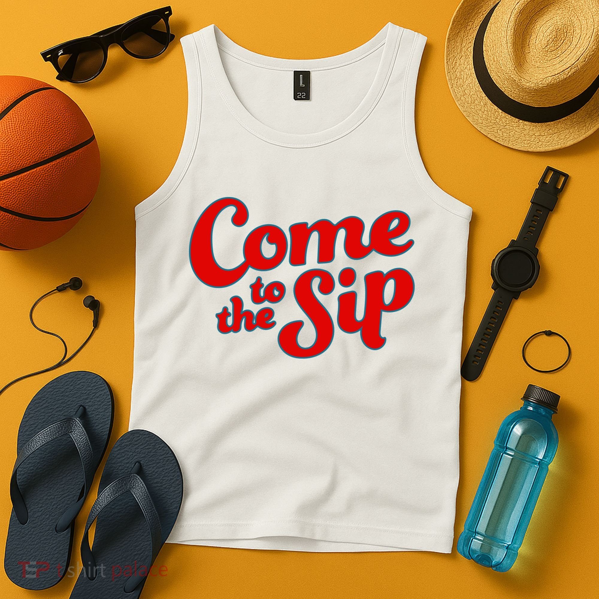 Come To The Sip Red Tank Top