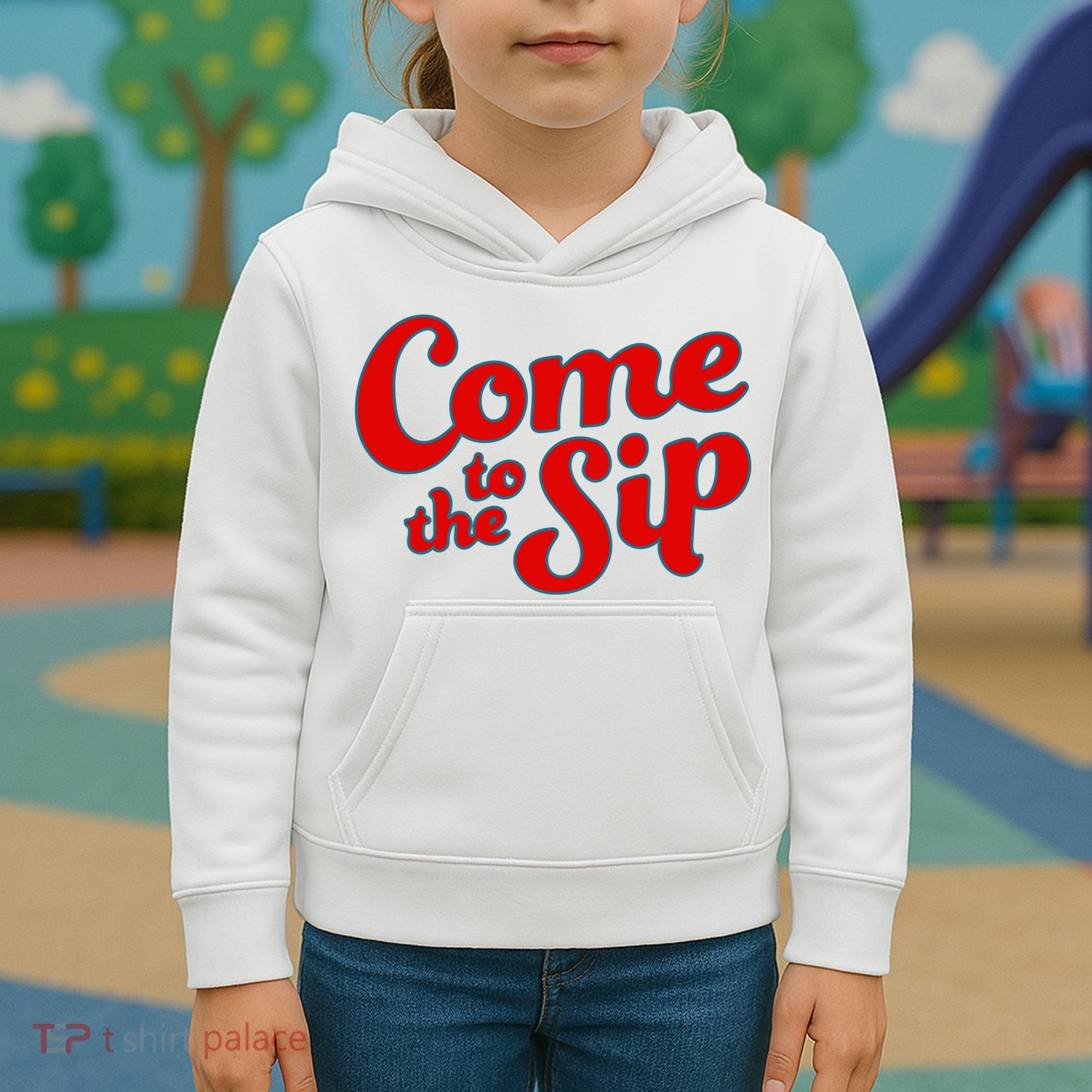 Come To The Sip Red Kids Hoodie