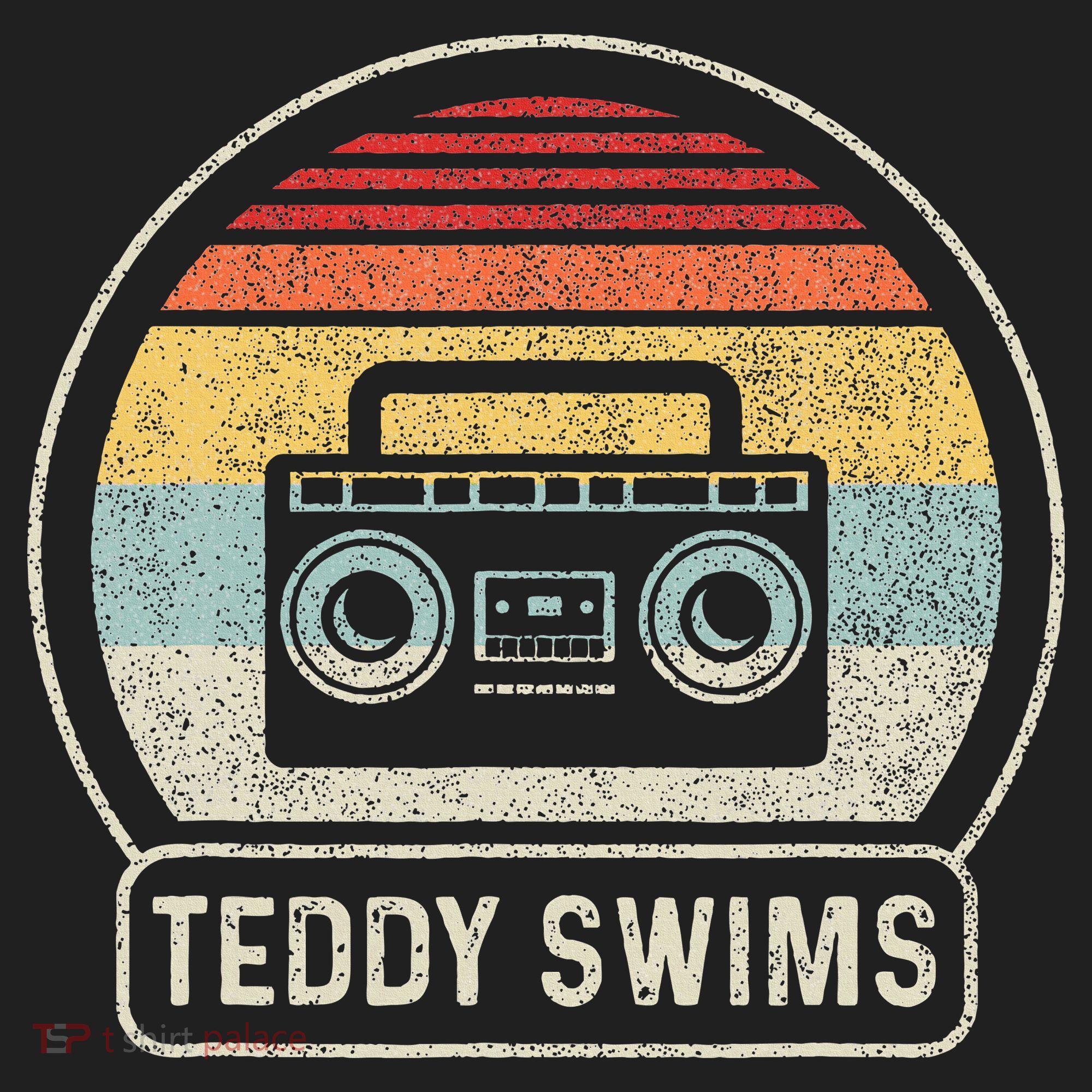 Cassette Tape T.E.D.D.Y Swims 90s Music Retro Sunset Women's Sweatshirt