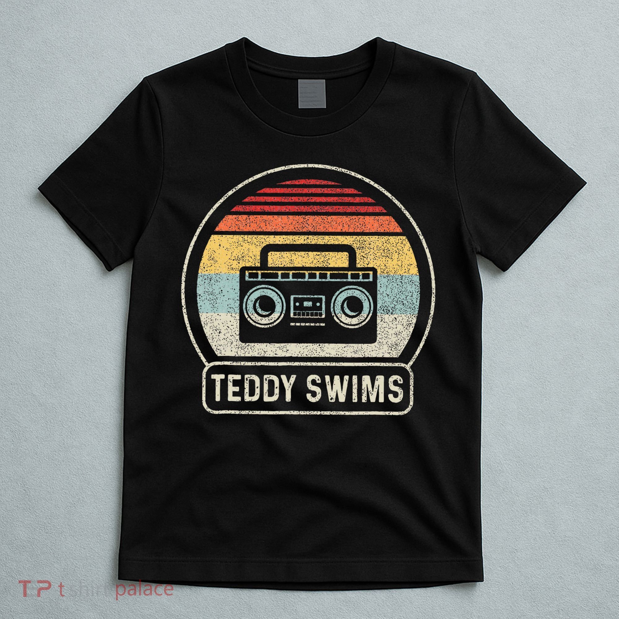 Cassette Tape T.E.D.D.Y Swims 90s Music Retro Sunset T-Shirt