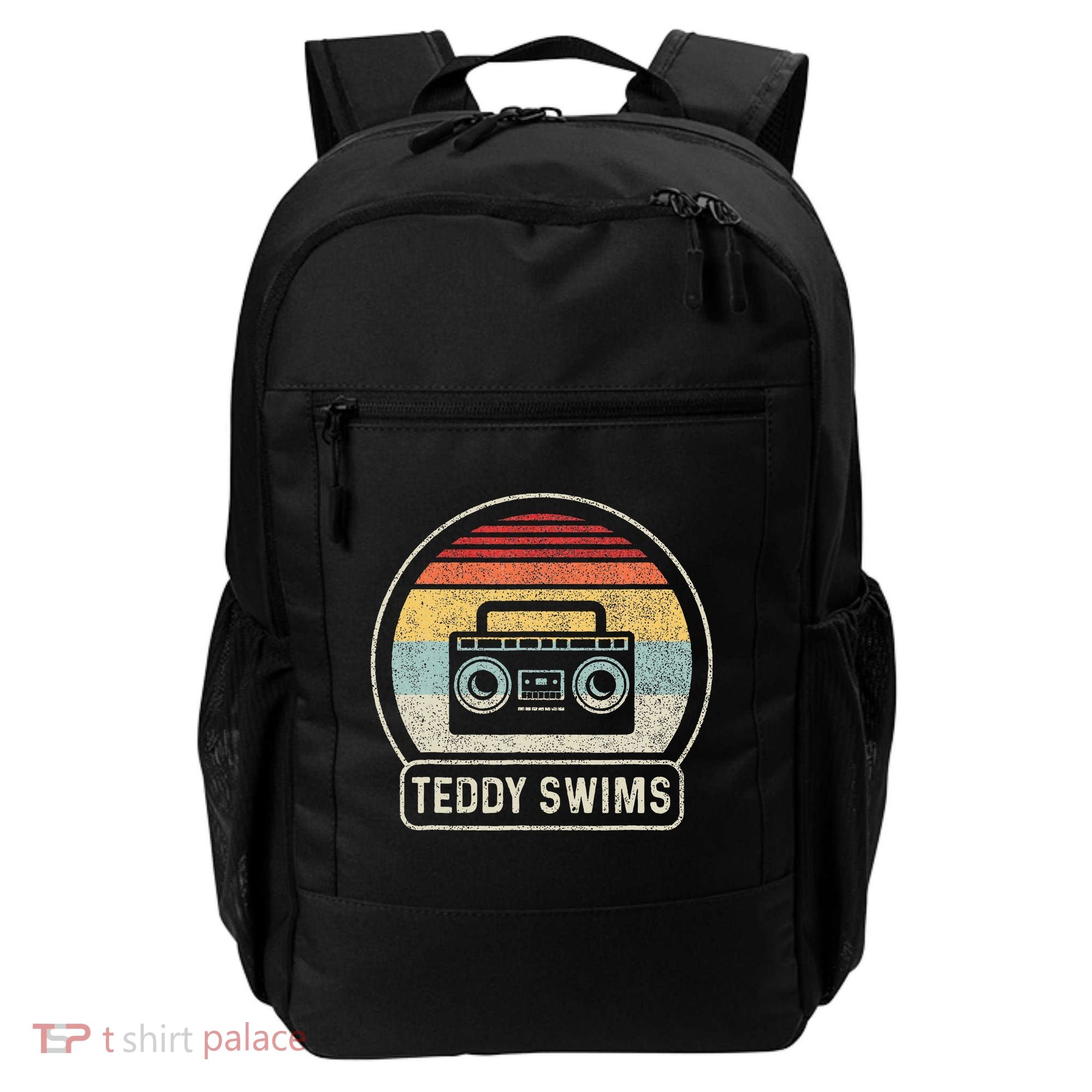 Cassette Tape T.E.D.D.Y Swims 90s Music Retro Sunset Backpack