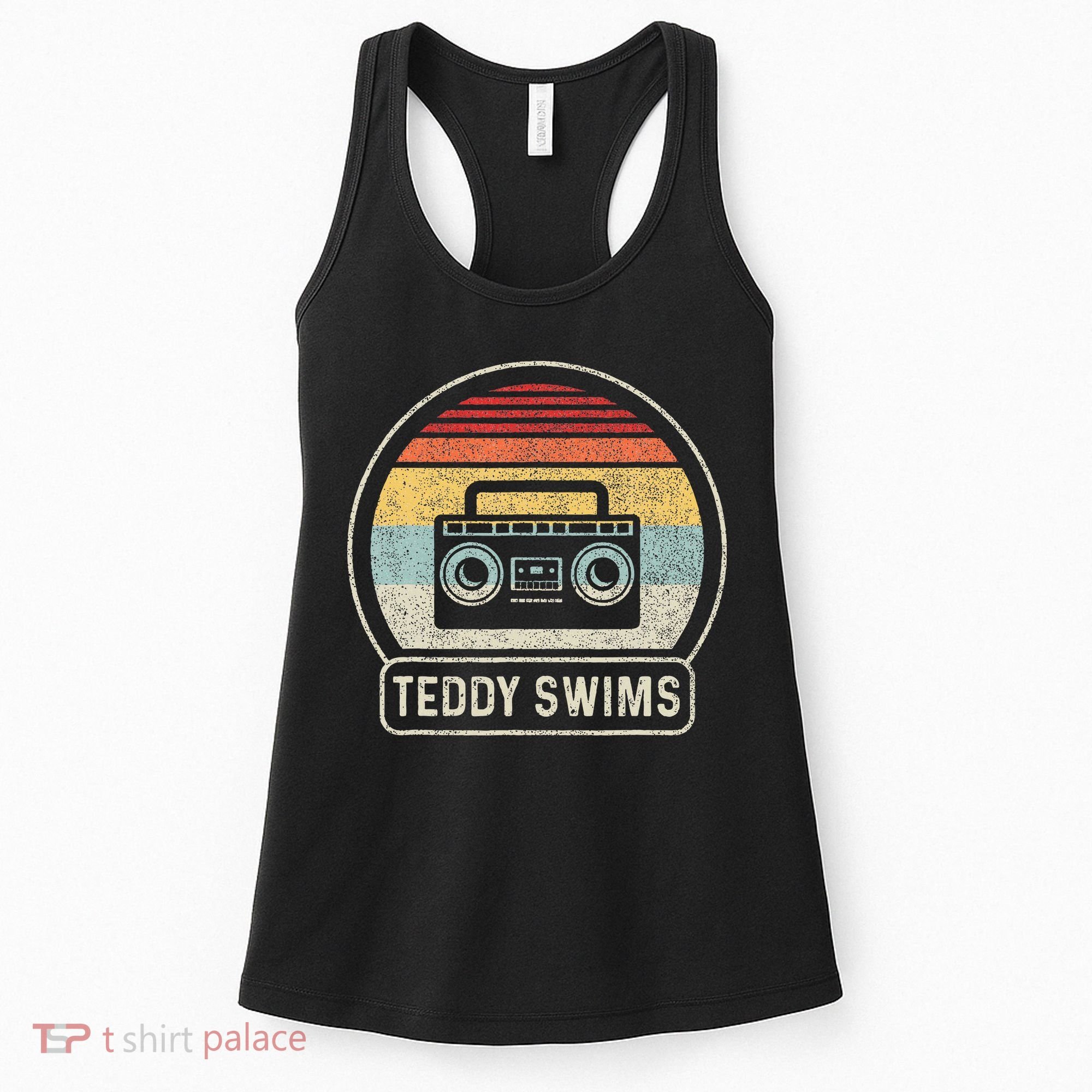 Cassette Tape T.E.D.D.Y Swims 90s Music Retro Sunset Women's Tank Top