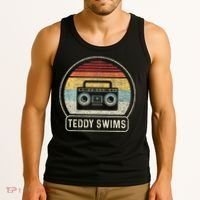 Cassette Tape T.E.D.D.Y Swims 90s Music Retro Sunset Tank Top thumb 3