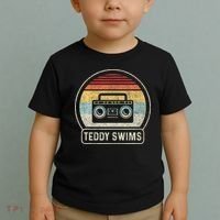 Cassette Tape T.E.D.D.Y Swims 90s Music Retro Sunset Toddler T-Shirt thumb 2