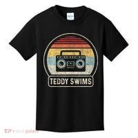Cassette Tape T.E.D.D.Y Swims 90s Music Retro Sunset Kids T-Shirt thumb 0