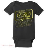 Come To The Shark Side Funny Shark Lover Ocean Wildlife Baby Bodysuit thumb 0