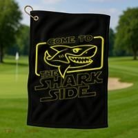 Come To The Shark Side Funny Shark Lover Ocean Wildlife Golf Towel thumb 1