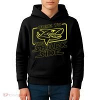 Come To The Shark Side Funny Shark Lover Ocean Wildlife Kids Hoodie thumb 4