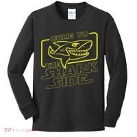 Come To The Shark Side Funny Shark Lover Ocean Wildlife Kids Long Sleeve Shirt thumb 0