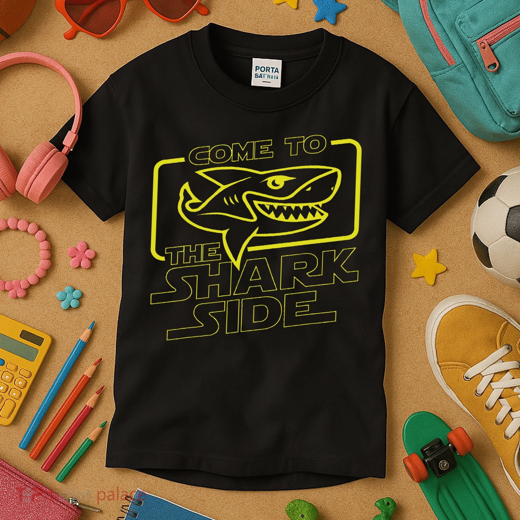 Come To The Shark Side Funny Shark Lover Ocean Wildlife Kids T-Shirt