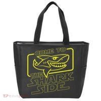 Come To The Shark Side Funny Shark Lover Ocean Wildlife Tote Bag thumb 0
