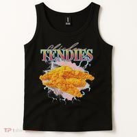 Chicken Tendies Tenders Weird Funny Oddly Specific Dank Meme Tank Top thumb 2