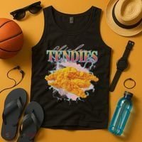 Chicken Tendies Tenders Weird Funny Oddly Specific Dank Meme Tank Top thumb 4