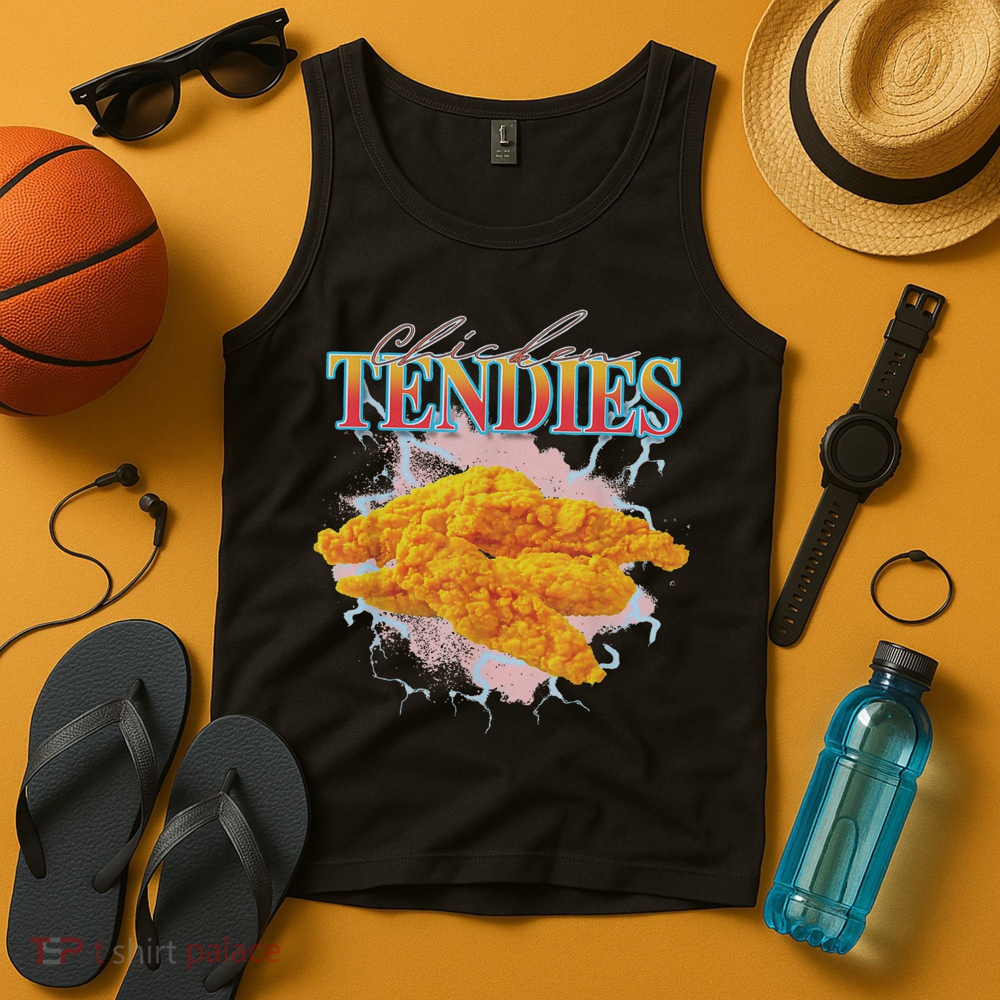 Chicken Tendies Tenders Weird Funny Oddly Specific Dank Meme Tank Top