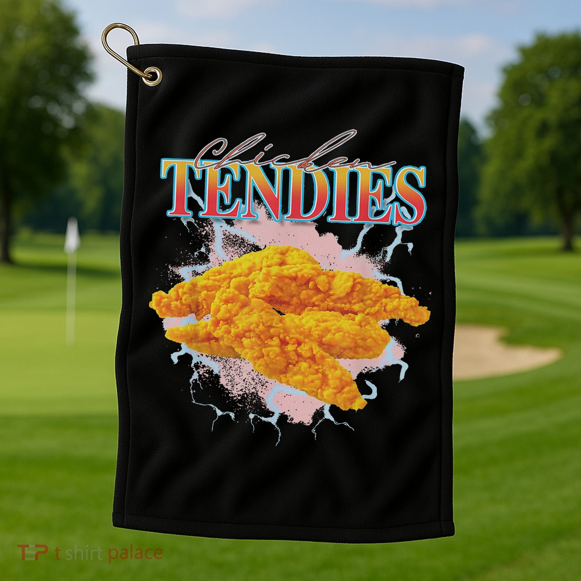 Chicken Tendies Tenders Weird Funny Oddly Specific Dank Meme Golf Towel