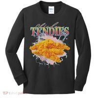 Chicken Tendies Tenders Weird Funny Oddly Specific Dank Meme Kids Long Sleeve Shirt thumb 0