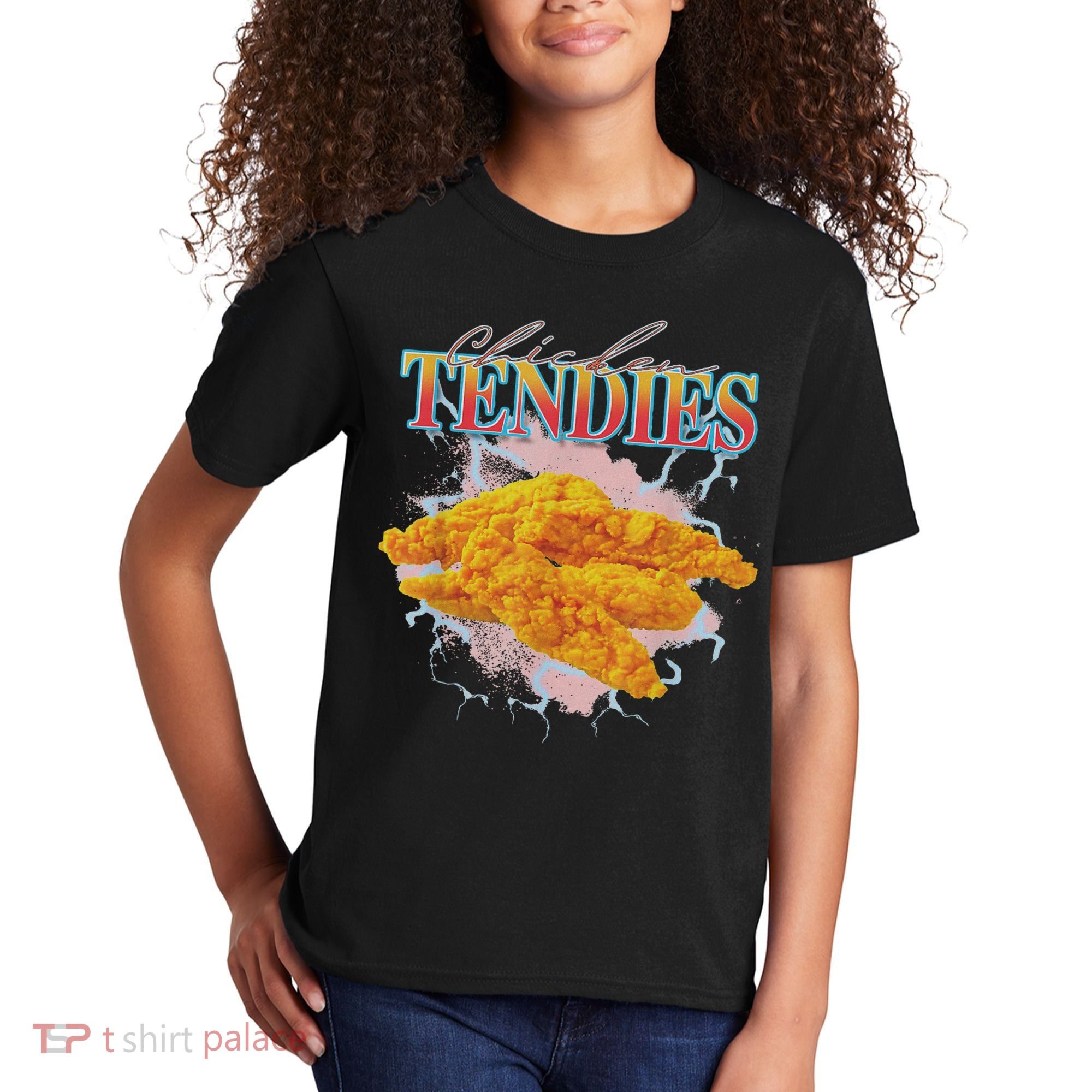 Chicken Tendies Tenders Weird Funny Oddly Specific Dank Meme Kids T-Shirt