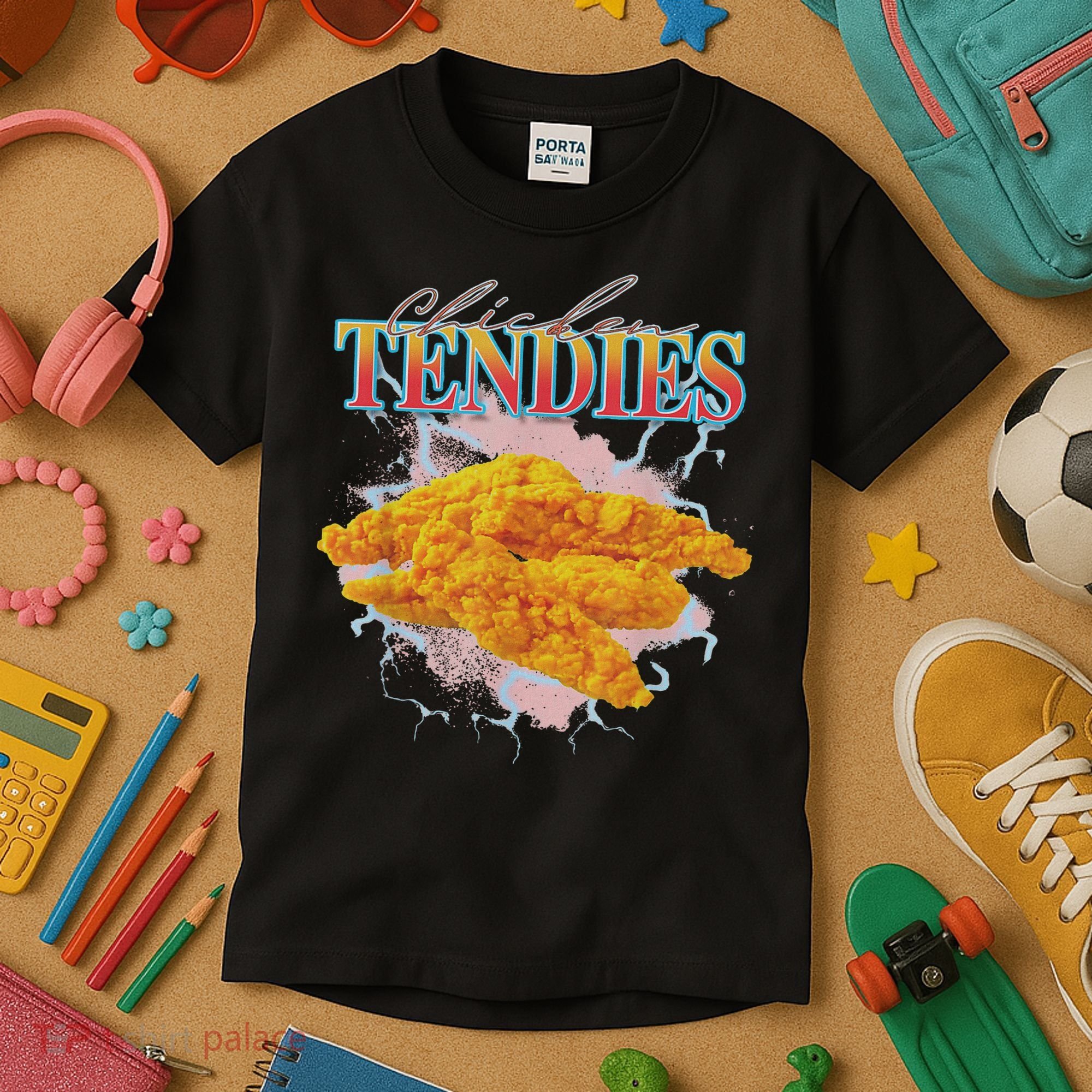 Chicken Tendies Tenders Weird Funny Oddly Specific Dank Meme Kids T-Shirt