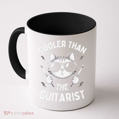 Cooler Than The Guitarist  Funny Drummer Gift Coffee Mug