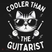 Cooler Than The Guitarist  Funny Drummer Gift Women's Hoodie thumb 2