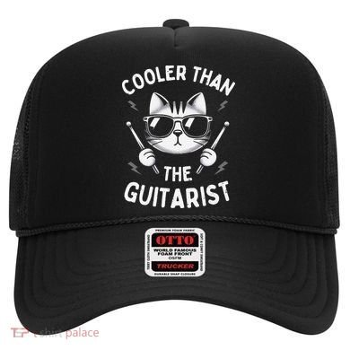 Cooler Than The Guitarist  Funny Drummer Gift Hat