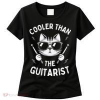 Cooler Than The Guitarist  Funny Drummer Gift Women's T-Shirt thumb 0
