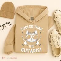 Cooler Than The Guitarist  Funny Drummer Gift Hoodie thumb 4