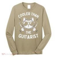 Cooler Than The Guitarist  Funny Drummer Gift Long Sleeve Shirt thumb 0