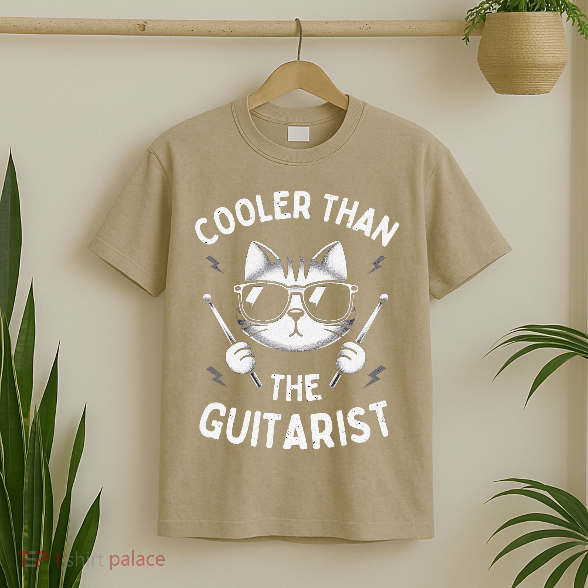 Cooler Than The Guitarist  Funny Drummer Gift T-Shirt