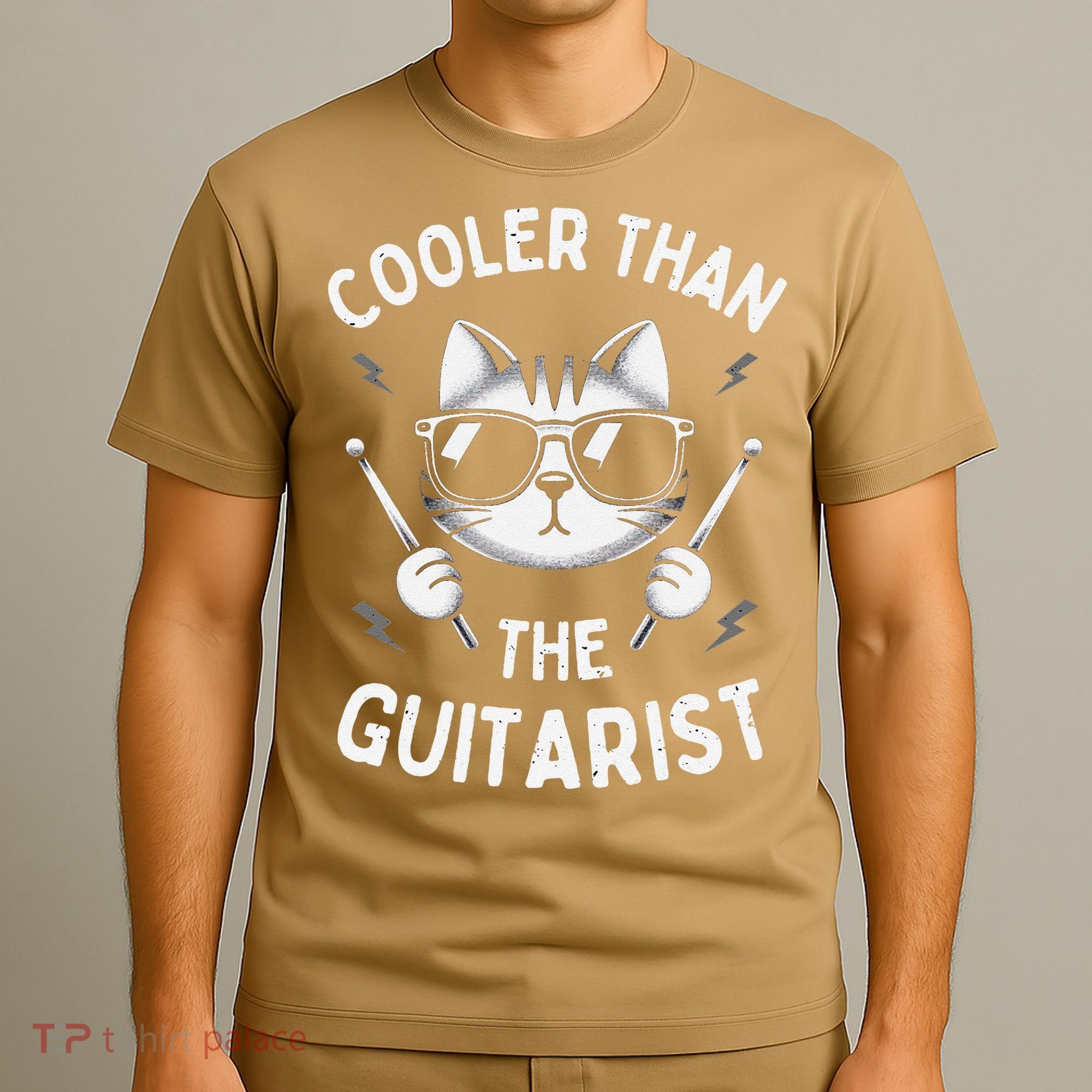 Cooler Than The Guitarist  Funny Drummer Gift T-Shirt