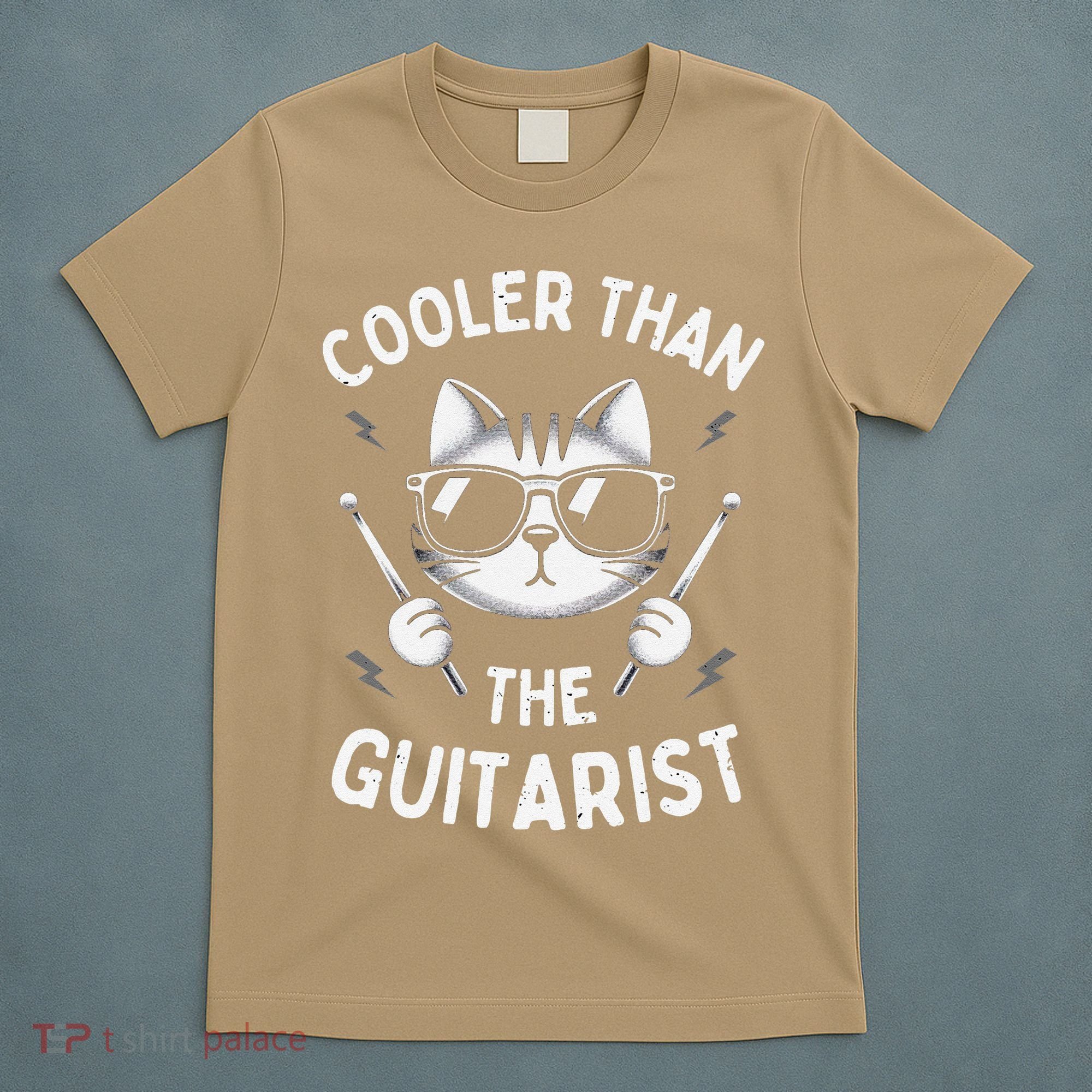 Cooler Than The Guitarist  Funny Drummer Gift T-Shirt