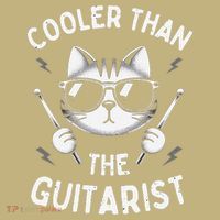 Cooler Than The Guitarist  Funny Drummer Gift T-Shirt thumb 7