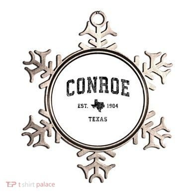 Conroe Texas Tx Vintage Athletic Sports Design Ornament