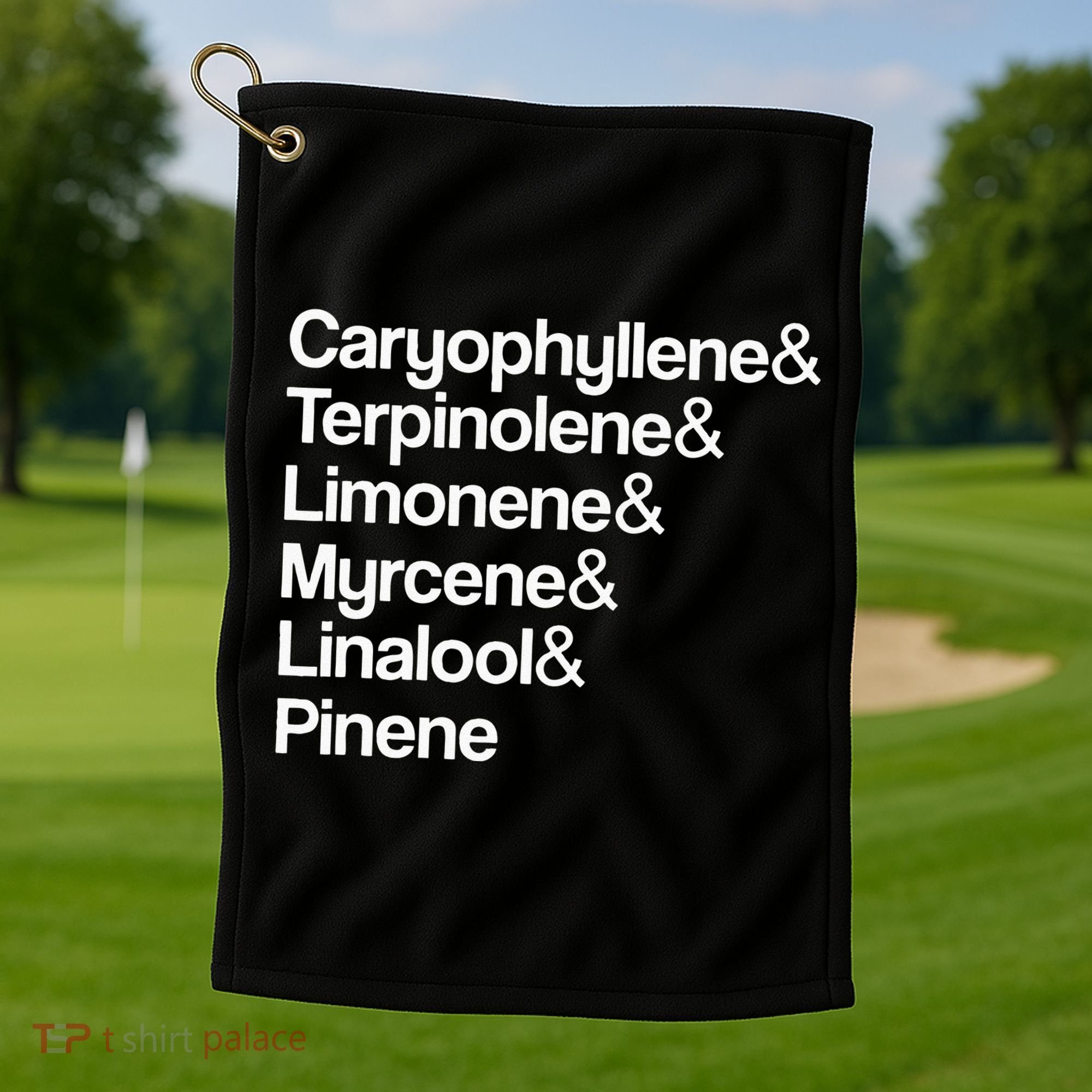 Cannabis Terpenes Terps List Marijuana Smoker Toker 420 Weed Golf Towel